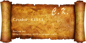 Czudor Kitti névjegykártya